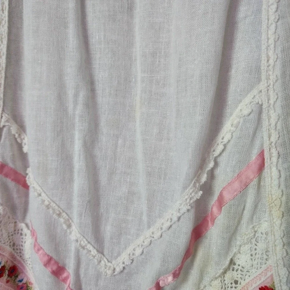 WENDY CALIFORNIA‎ VTG 70s prairie lace maxi skirt cottagecore coquette ethereal